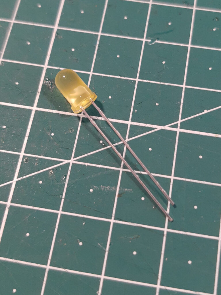 Eine LED (Leuchtdiode)